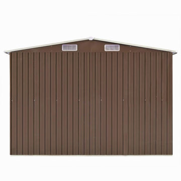 Garden Shed 101.2&quot; x 228.3&quot; x 71.3&quot; Metal Brown - Ethereal Company