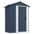 Garden Shed Anthracite 49.6"x38.4"x69.7" Galvanized Steel - Ethereal Company
