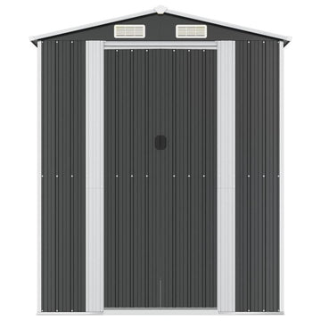 Garden Shed Anthracite 75.6&quot;x205.9&quot;x87.8&quot; Galvanized Steel - Ethereal Company