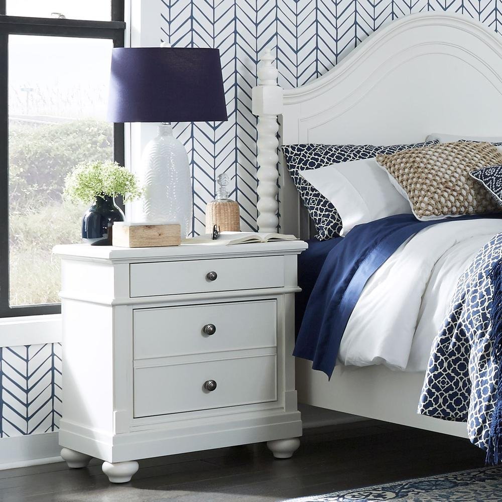 Harbor View II Night Stand, 28" x 18" x 30", Linen Finish - Cottage Living | Comfy Home Furniture - Ethereal Company