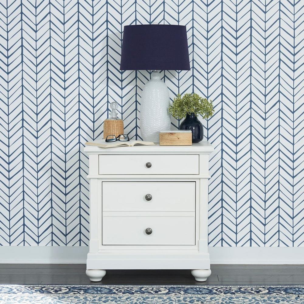 Harbor View II Night Stand, 28" x 18" x 30", Linen Finish - Cottage Living | Comfy Home Furniture - Ethereal Company