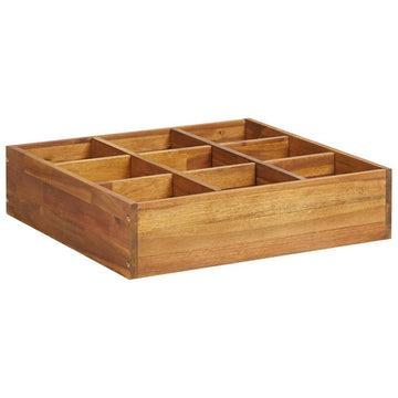 Herb Garden Raised Bed Solid Wood Acacia 23.6&quot;x23.6&quot;x5.9&quot; - Ethereal Company
