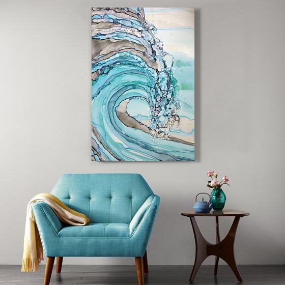 40X60 Emb Canvas - Oceanic Blue 40.00x60.00x3.00" - Ethereal Company