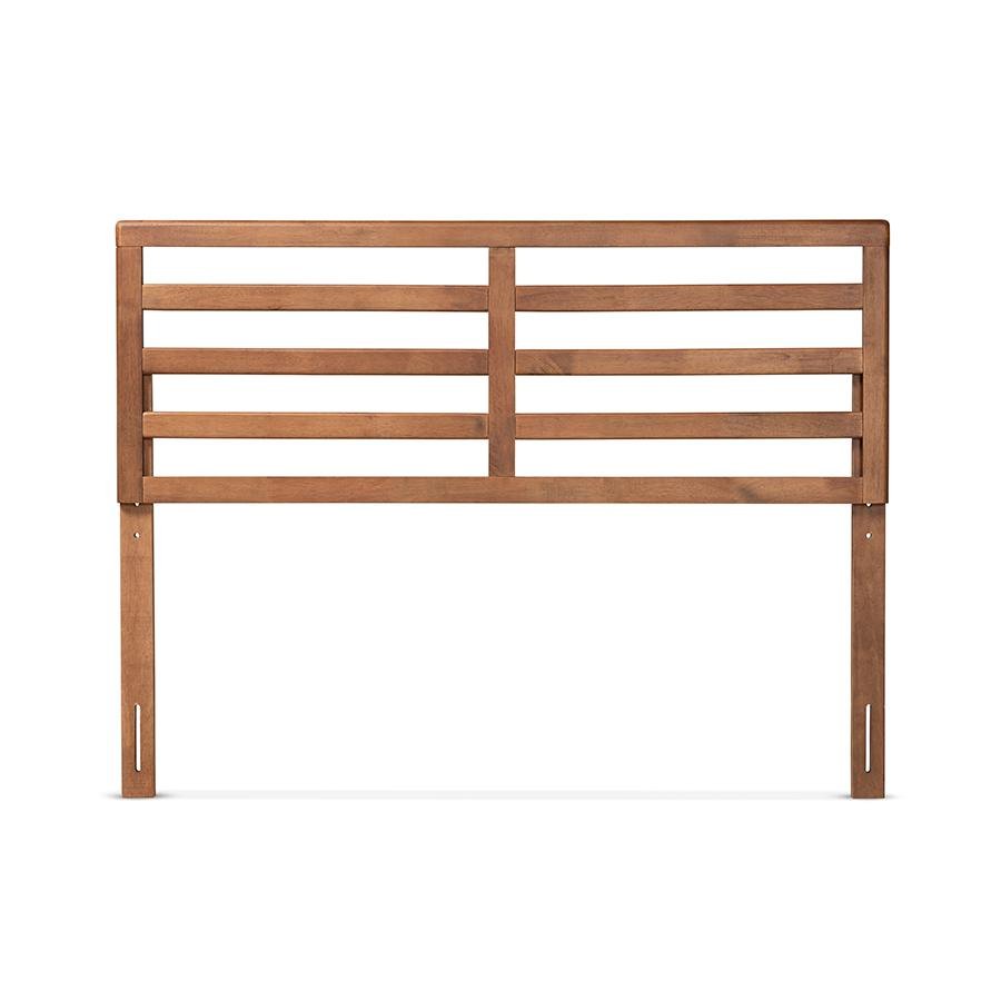 Akemi Modern and Contemporary Ash Walnut Finished Wood Full Size Headboard - Ethereal Company