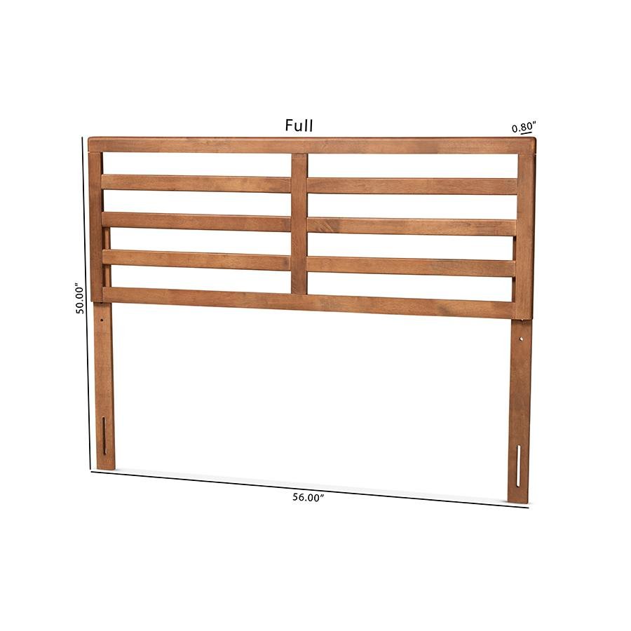 Akemi Modern and Contemporary Ash Walnut Finished Wood Full Size Headboard - Ethereal Company