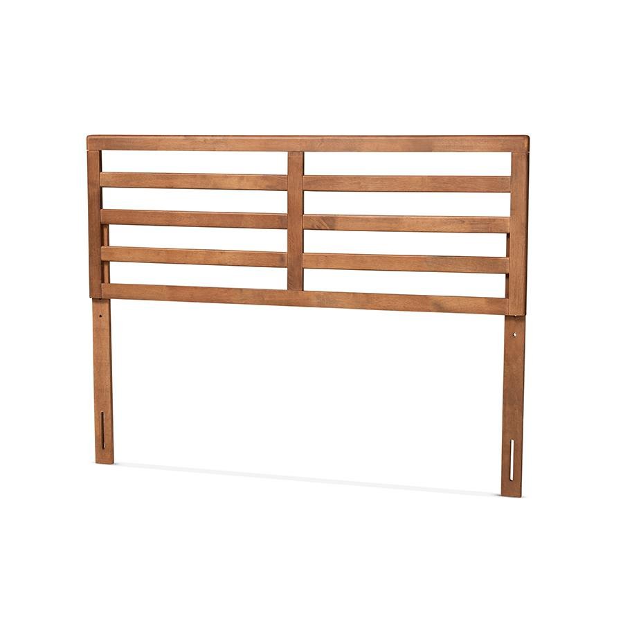 Akemi Modern and Contemporary Ash Walnut Finished Wood Full Size Headboard - Ethereal Company