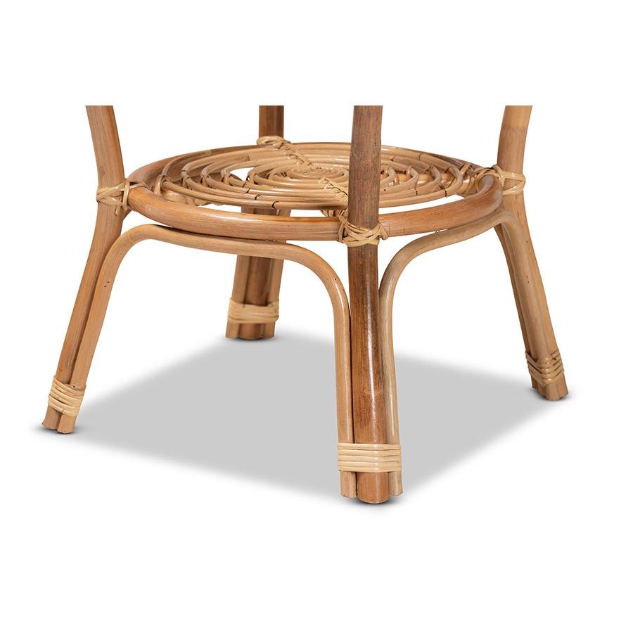 bali & pari Cariel Modern Bohemian Natural Brown Rattan Coffee Table - Ethereal Company