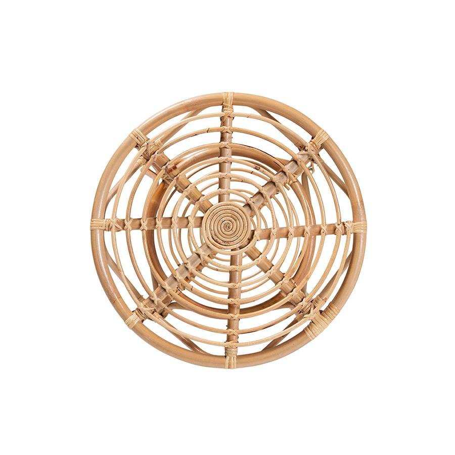 bali & pari Cariel Modern Bohemian Natural Brown Rattan Coffee Table - Ethereal Company