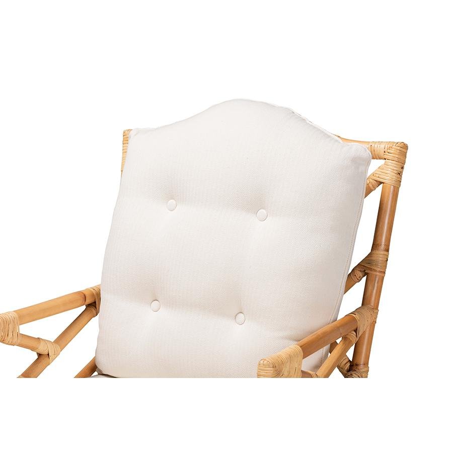 bali & pari Sonia Modern and Contemporary Natural Finished Rattan Armchair - Ethereal Company