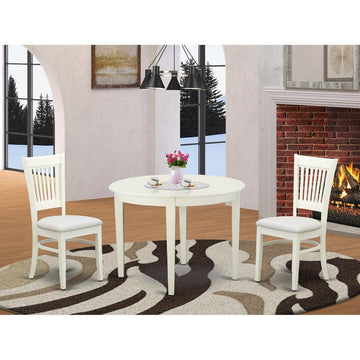 Beverly Dining Table/ 2 Dining Chairs - White - Ethereal Company