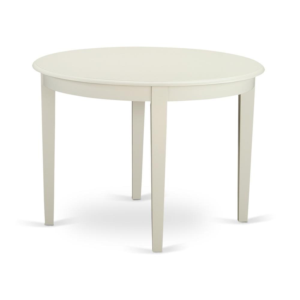 Beverly Round Dining Table/ 2 Dining Chairs - White/ White Wood - Ethereal Company
