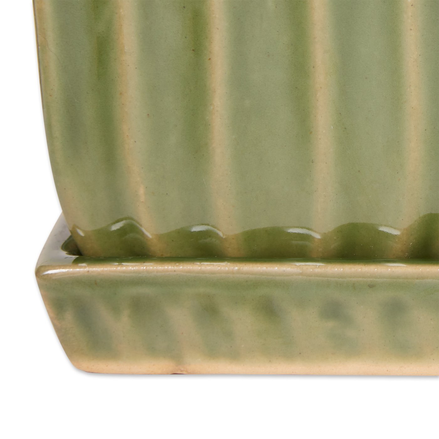 Ceramic Mini Planter Set - Green Square - Ethereal Company