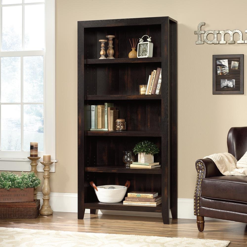 Dakota Pass 5-Shelf Bookcase - Char Pine - Ethereal Company