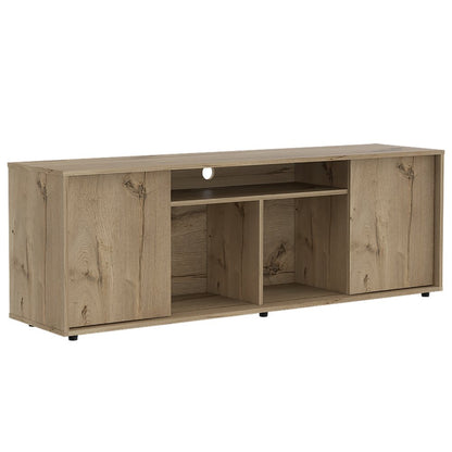 Dallas Tv Stand for TV´s up 55&quot;, Two Cabinets With Single Door, Four Shelves - Ethereal Company