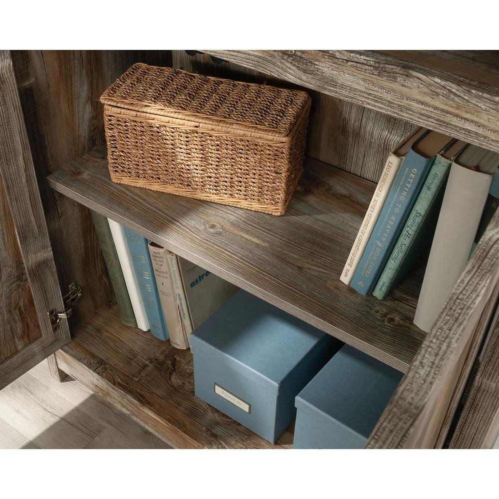 Granite Trace 5-Shelf Library Bookcase in Rustic Cedar - Ethereal Company