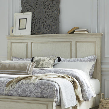 High Country, King Panel Headboard, Antique White - Ethereal Company