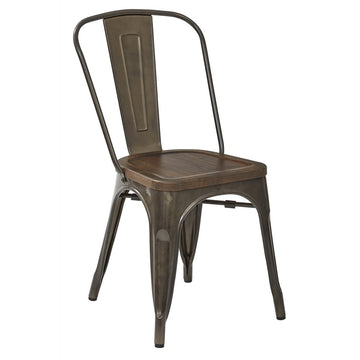 Indio Metal Chair with Wood Seat - Ethereal Company
