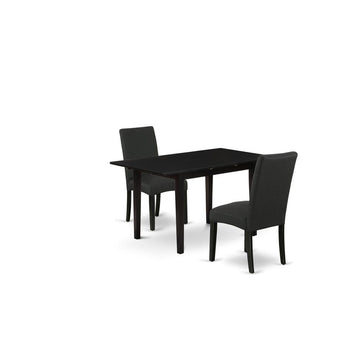 Julius Dining Table/ 2 Dining Chairs- Black - Ethereal Company