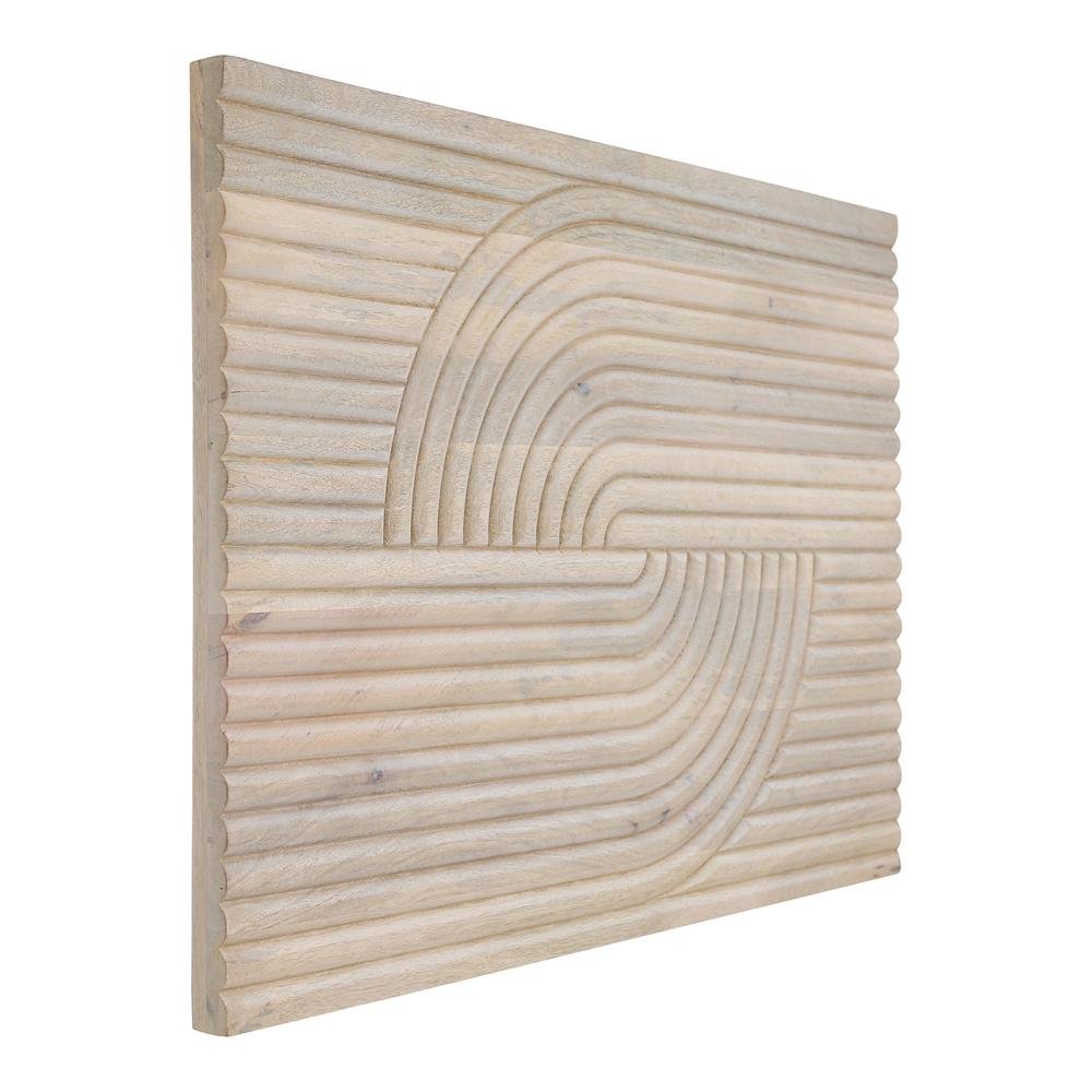 Knott Carved Wood Wall Art White Wash - Ethereal Company