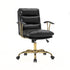 LeisureMod Regina Modern Padded Leather Adjustable Executive Office Chair with Tilt & 360 Degree Swivel in Black - Ethereal Company