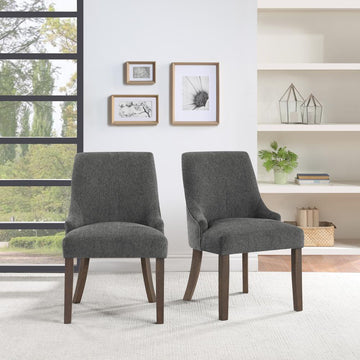 Leona Dining Chair 2-PK -Charcoal - Ethereal Company