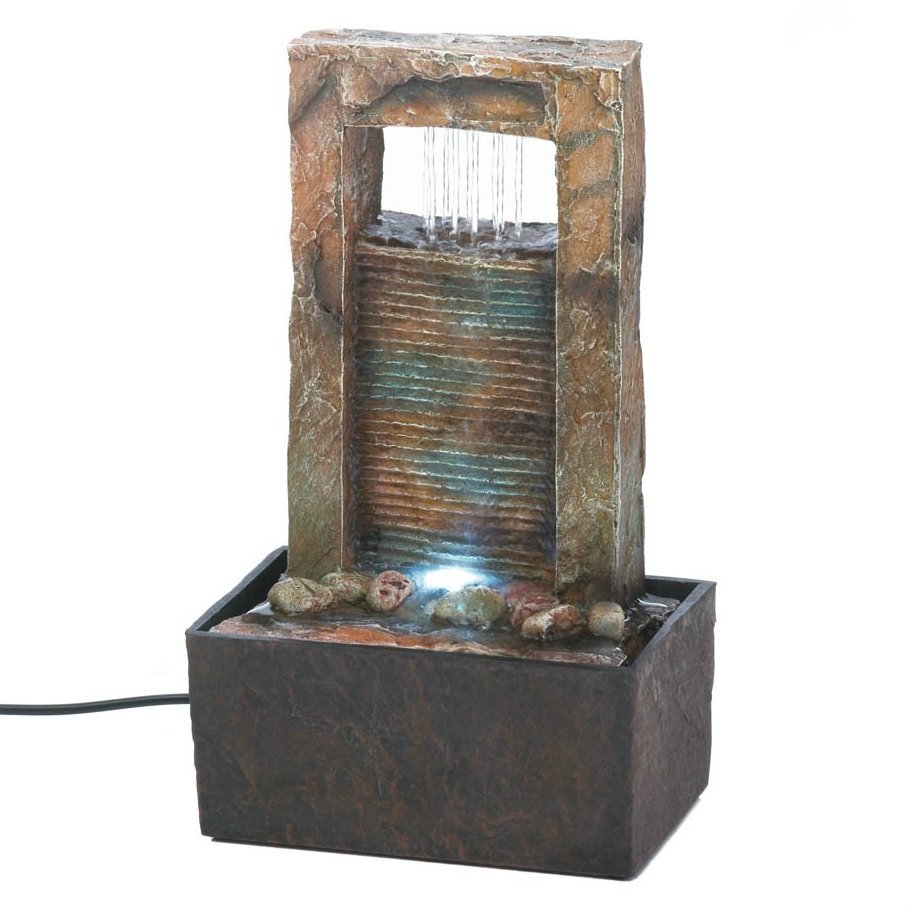 Lighted Architectural Tabletop Fountain - Ethereal Company