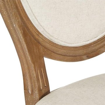 Lillian Oval Back Chair-Linen - Ethereal Company