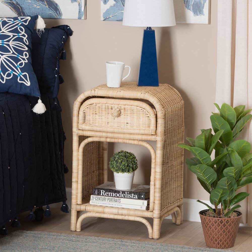 Magni Bohemian Rattan Nightstand - Ethereal Company