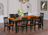 Maximilian Dining Table/ 8 Wooden Dining Chairs-Black & Cherry finish - Ethereal Company