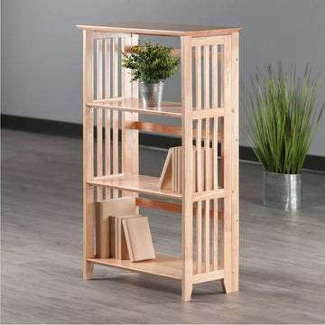 Mission 4-Tier Shelf - Foldable Storage for Any Room - Ethereal Company