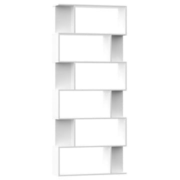 Modern and Practical Book Cabinet/Room Divider White Chipboard - Ethereal Company