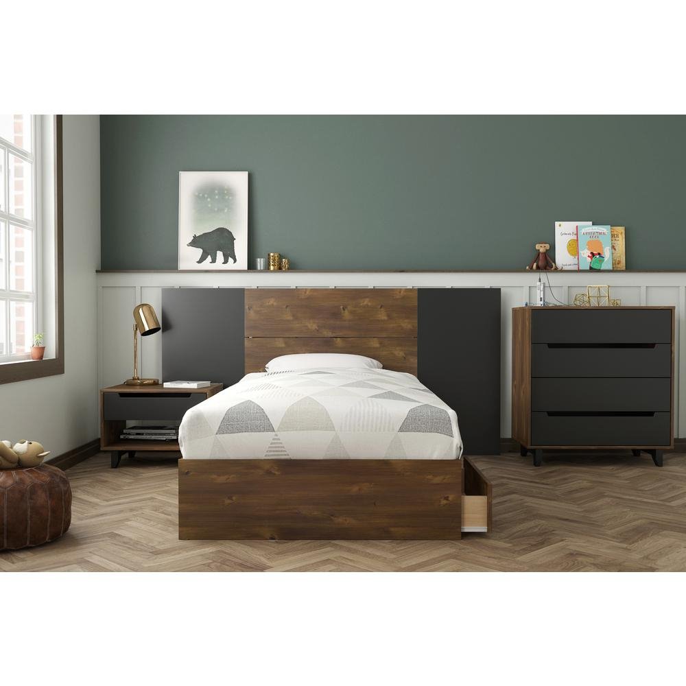 Nexera Nightstand - Truffle & Black - Ethereal Company