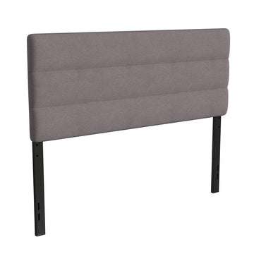 Paxton Queen Channel Stitched Headboard - Gray - Ethereal Company