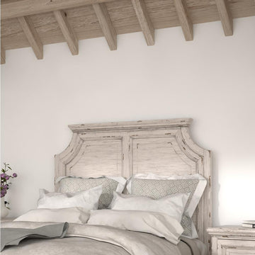 Providence Queen Panel Headboard , Antiqued White - Ethereal Company
