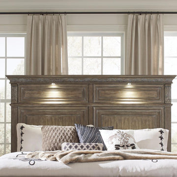 Queen Panel Headboard Traditional Brown - Ethereal Company