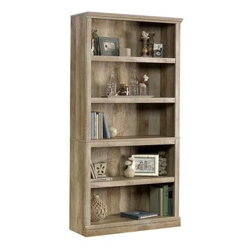 Sauder 5-Shelf Bookcase - Lintel Oak - Ethereal Company