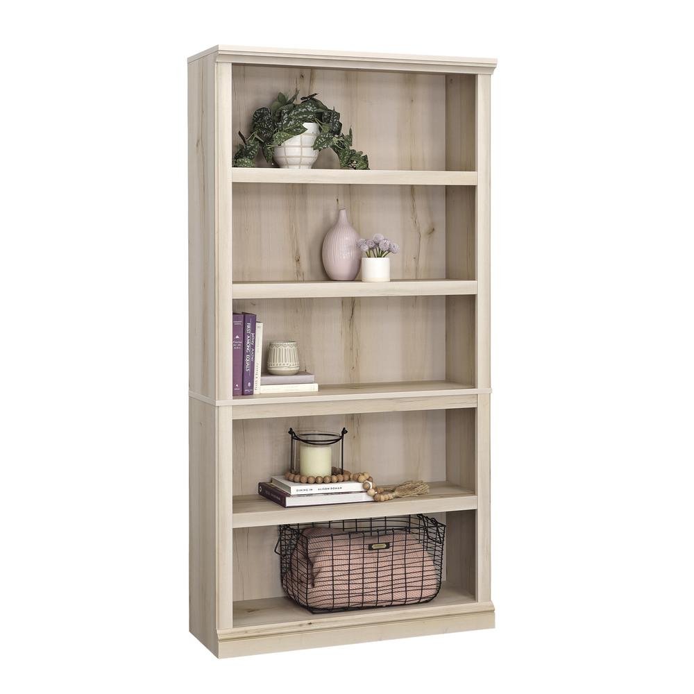 Sauder 5-Shelf Display Bookcase in Pacific Maple - Ethereal Company