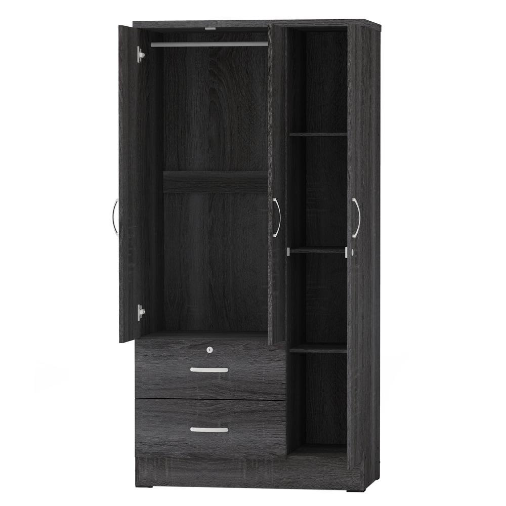 Symphony Wardrobe Armoire in Gray - Ethereal Company