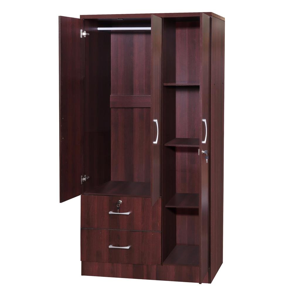 Symphony Wardrobe Armoire - Mahogany - Ethereal Company