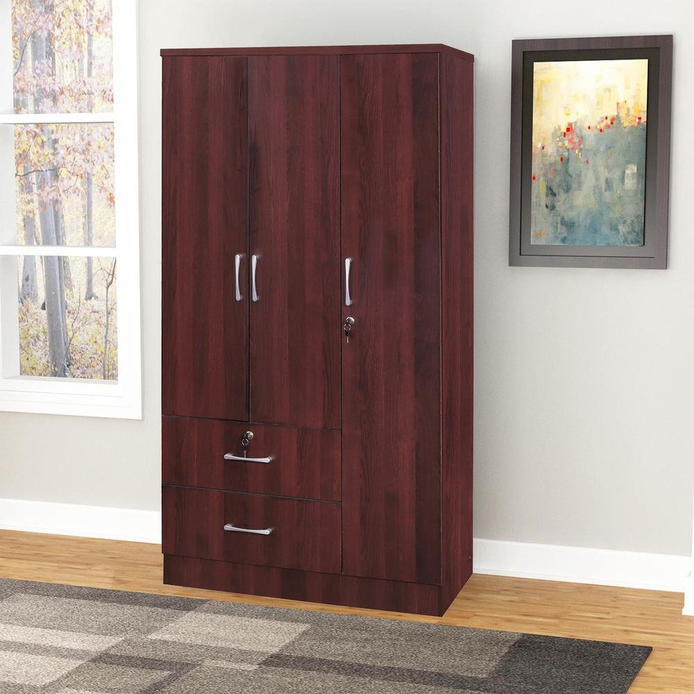 Symphony Wardrobe Armoire - Mahogany - Ethereal Company