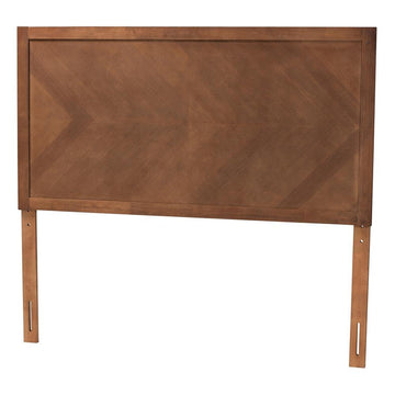 Terrian Classic and Traditional Ash Walnut Finished Wood Queen Size Headboard - Ethereal Company