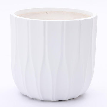 White MgO 14.5-in Round Planter - Ethereal Company