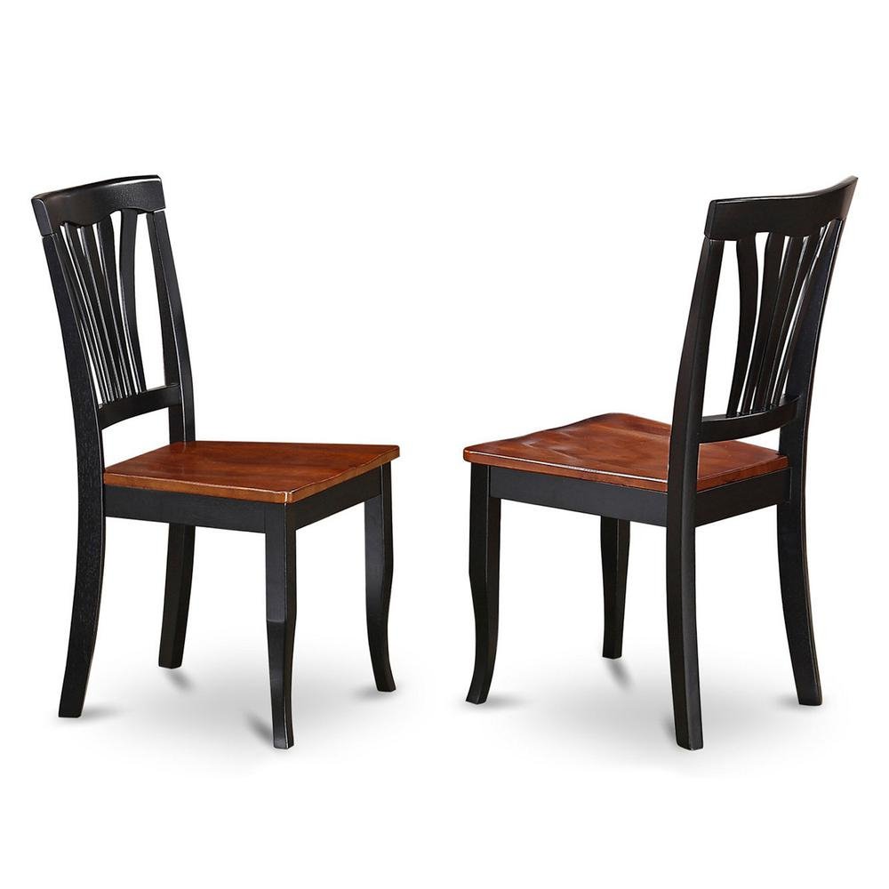 Winsor Oval Dining Table/ 4 Dining Chairs- Black & Cherry - Ethereal Company