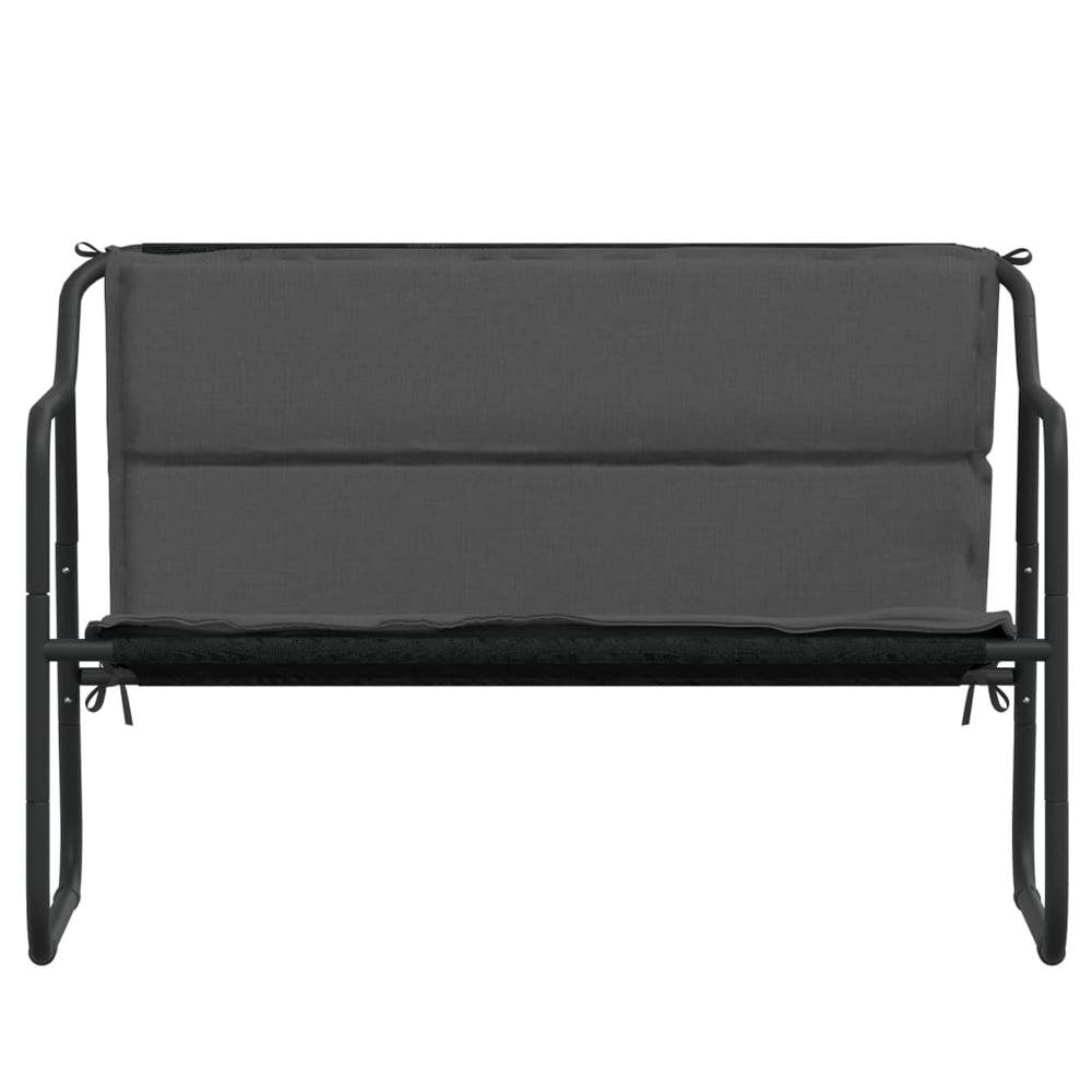 2-Seater Patio Bench with Cushion Anthracite Steel - Ethereal Company