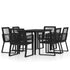 7 Piece Patio Dining Set Black - Ethereal Company