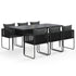 7 Piece Patio Dining Set Black - Ethereal Company