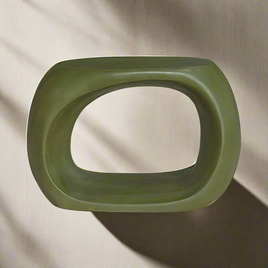 Albers Outdoor Stool Green - Contemporary Style for Indoor and Outdoor Spaces - Ethereal Company