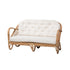 bali & pari Aliane Modern Bohemian Natural Brown Antique Rattan Loveseat - Ethereal Company