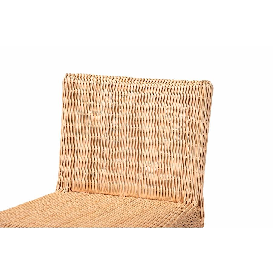 bali &amp; pari Athena Modern and Contemporary Natural Finished Rattan Counter Stool - Ethereal Company