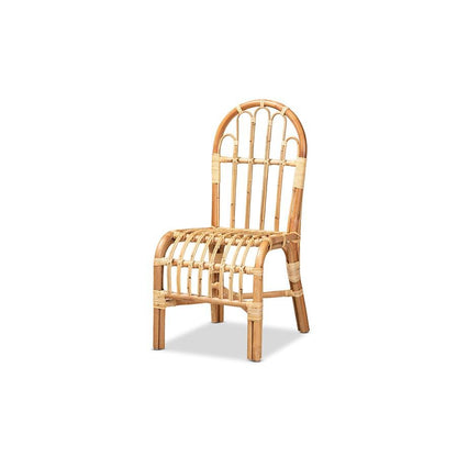 bali &amp; pari Athena Modern and Contemporary Natural Finished Rattan Dining Chair - Ethereal Company